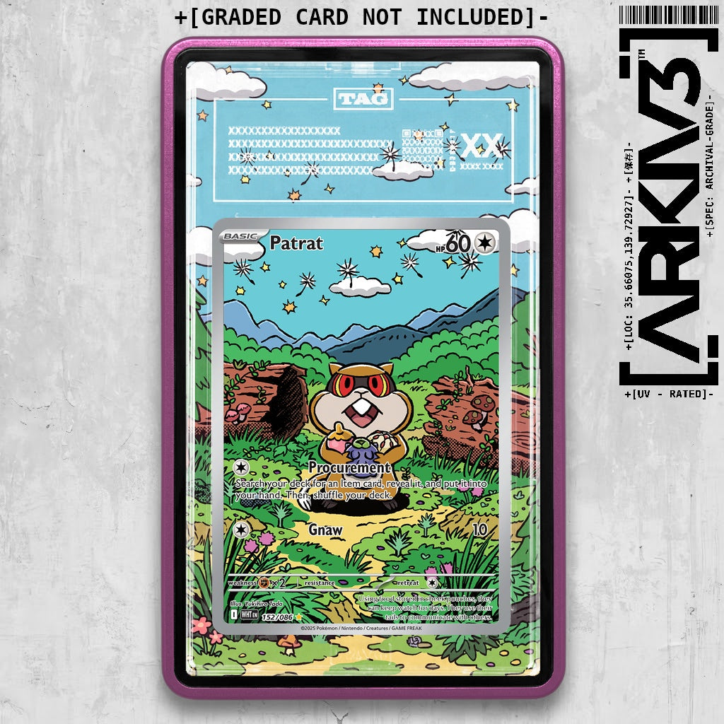 ARKIV3 TAG graded front - Purple