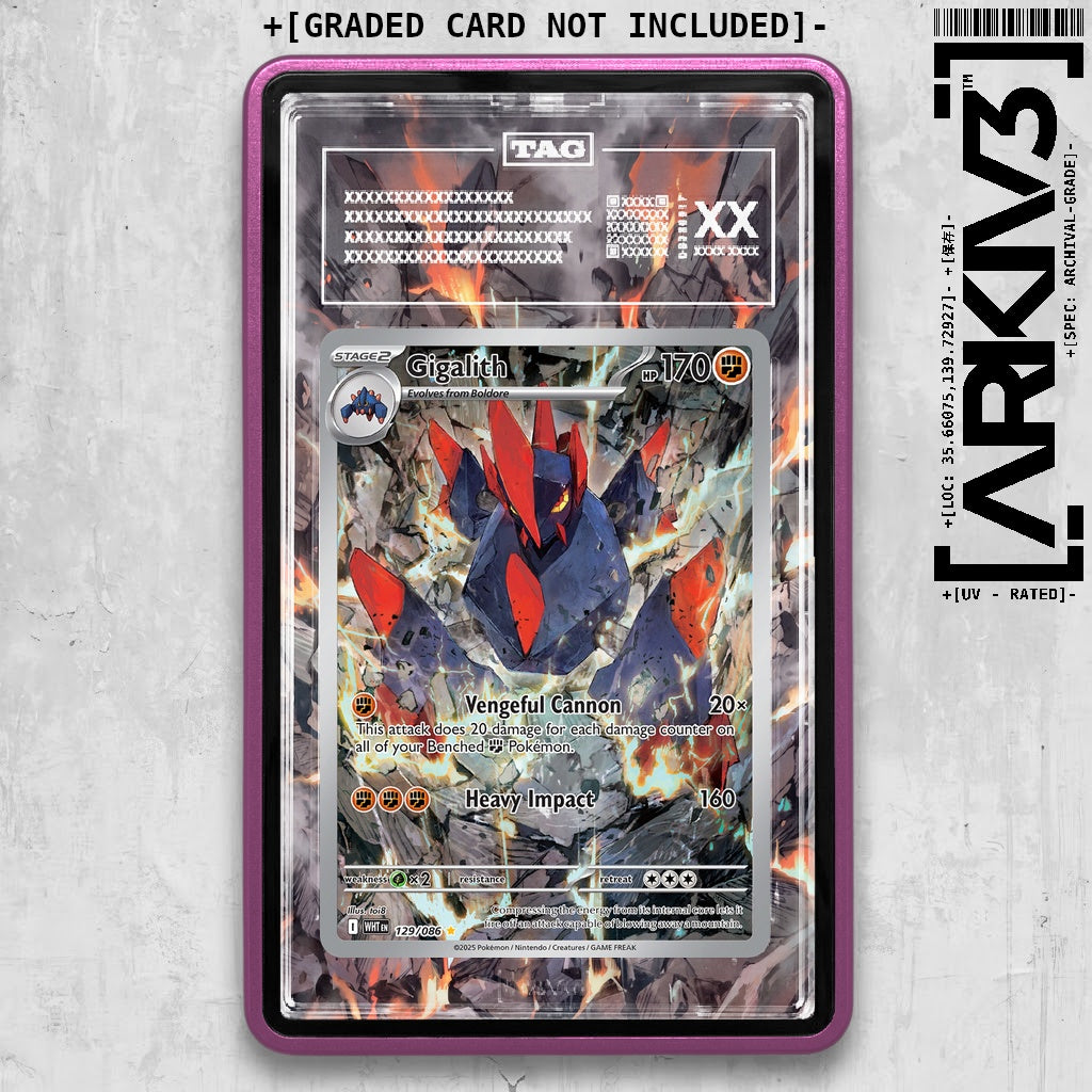 ARKIV3 TAG graded front - Purple