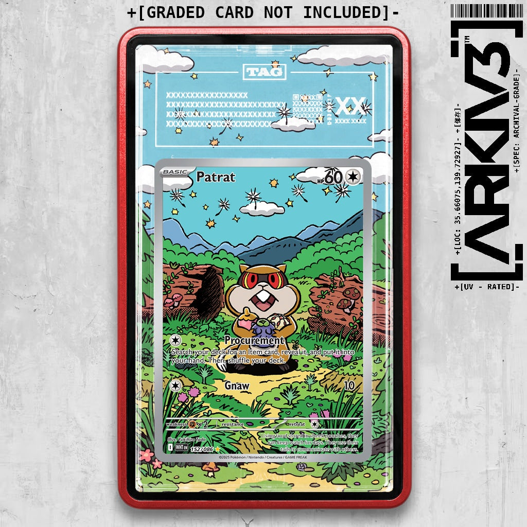 ARKIV3 TAG graded front - Red