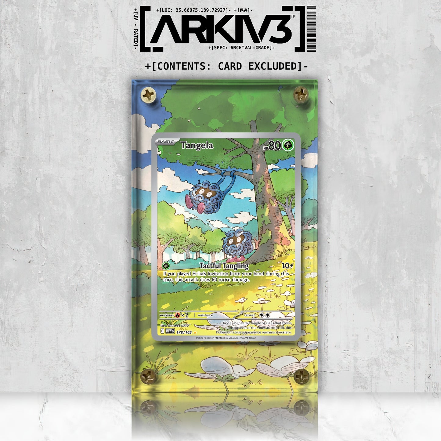 [UNIT: 178/165] // Tangela Extended Art Display Case - Raw