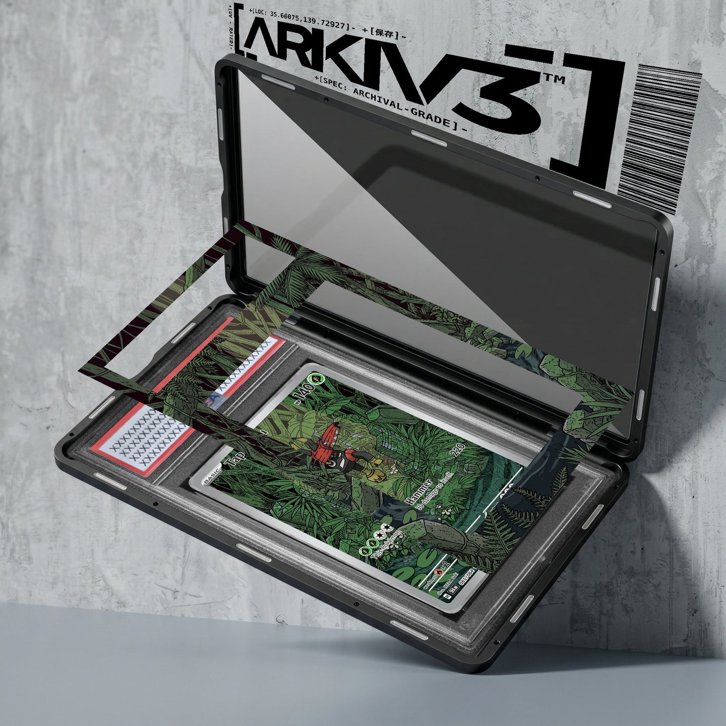 ARKIV3 PSA graded exploded mockup