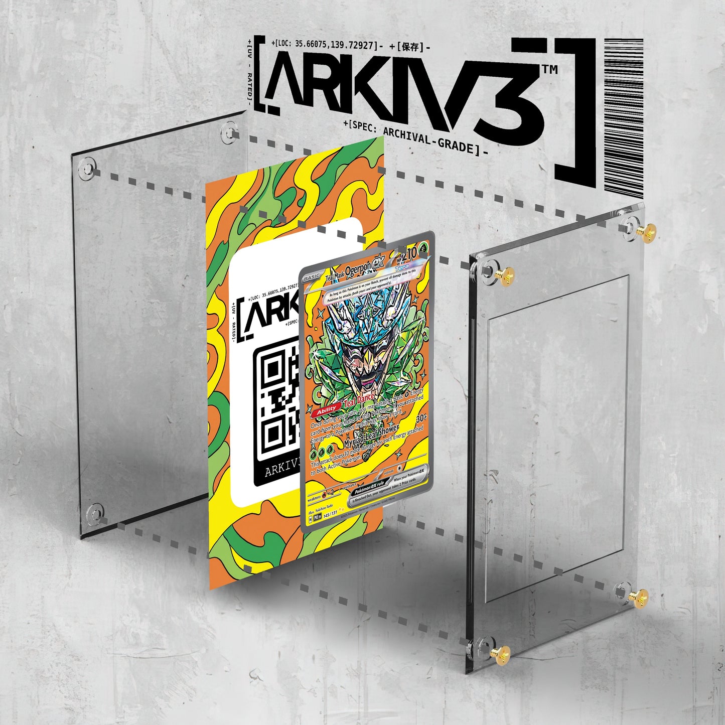 [UNIT: 145/131] // Teal Mask Ogerpon ex Extended Art Display Case - Raw