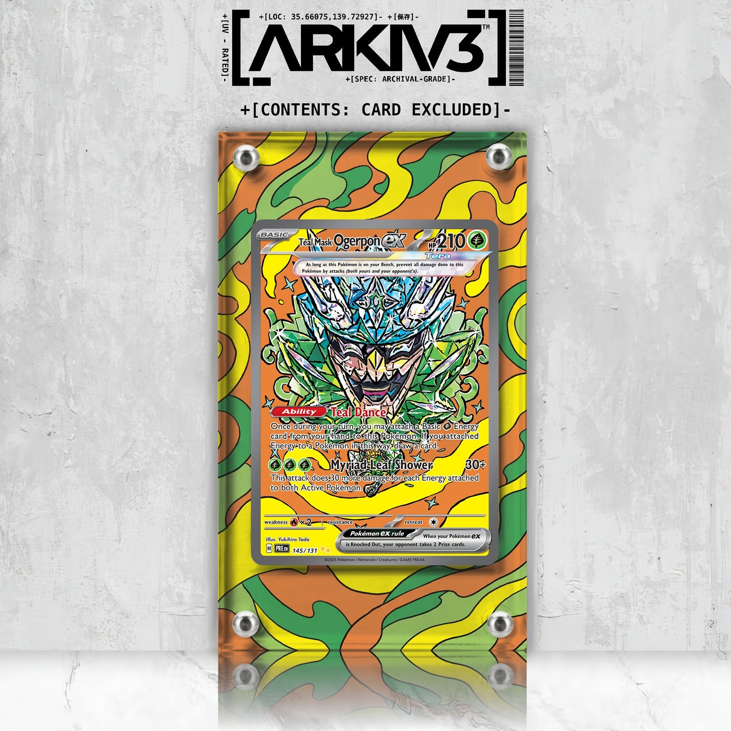 [UNIT: 145/131] // Teal Mask Ogerpon ex Extended Art Display Case - Raw