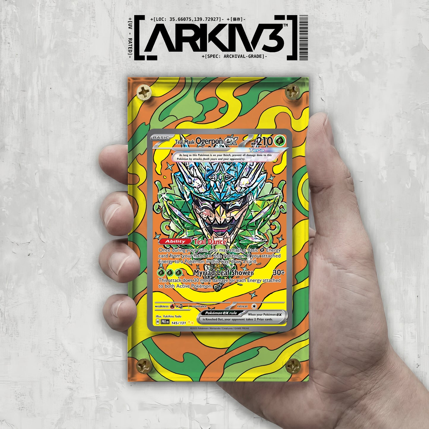 [UNIT: 145/131] // Teal Mask Ogerpon ex Extended Art Display Case - Raw