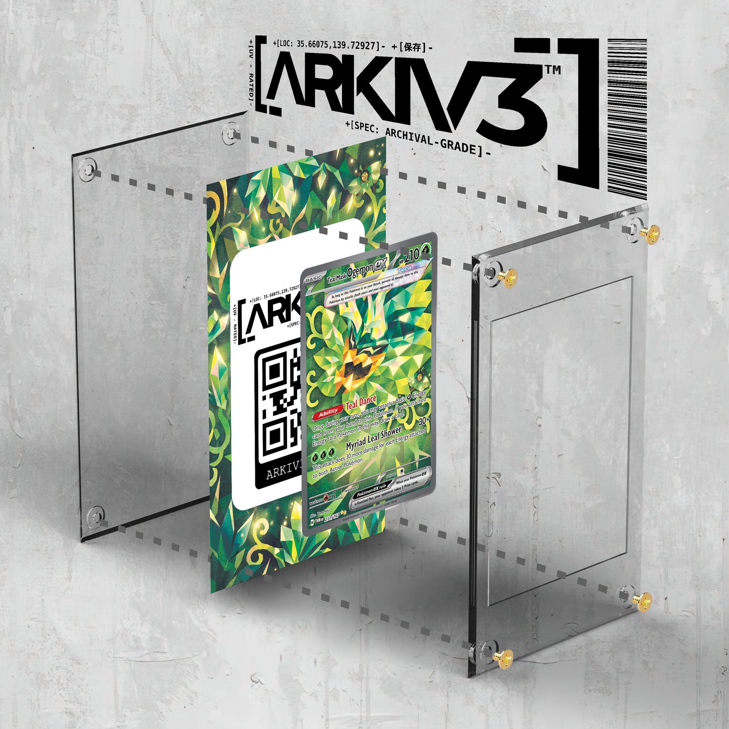 [UNIT: 211/167] // Teal Mask Ogerpon ex Extended Art Display Case - Raw