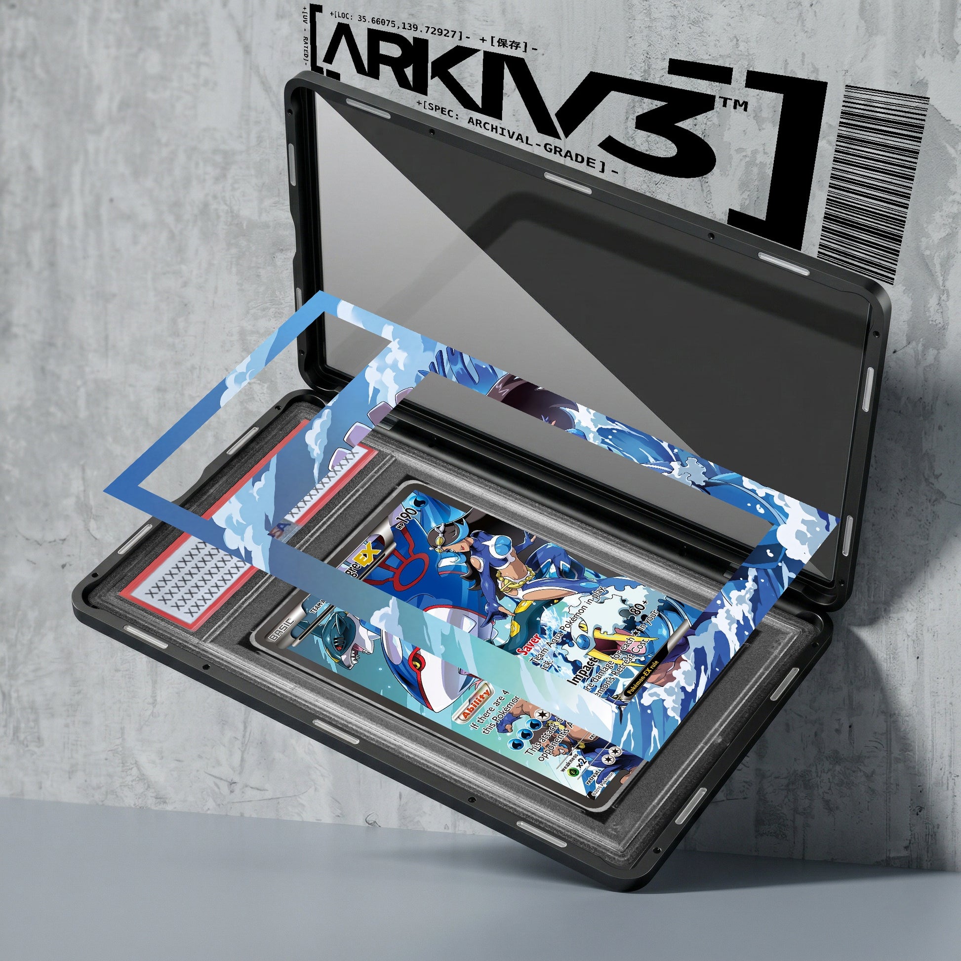 ARKIV3 PSA graded exploded mockup