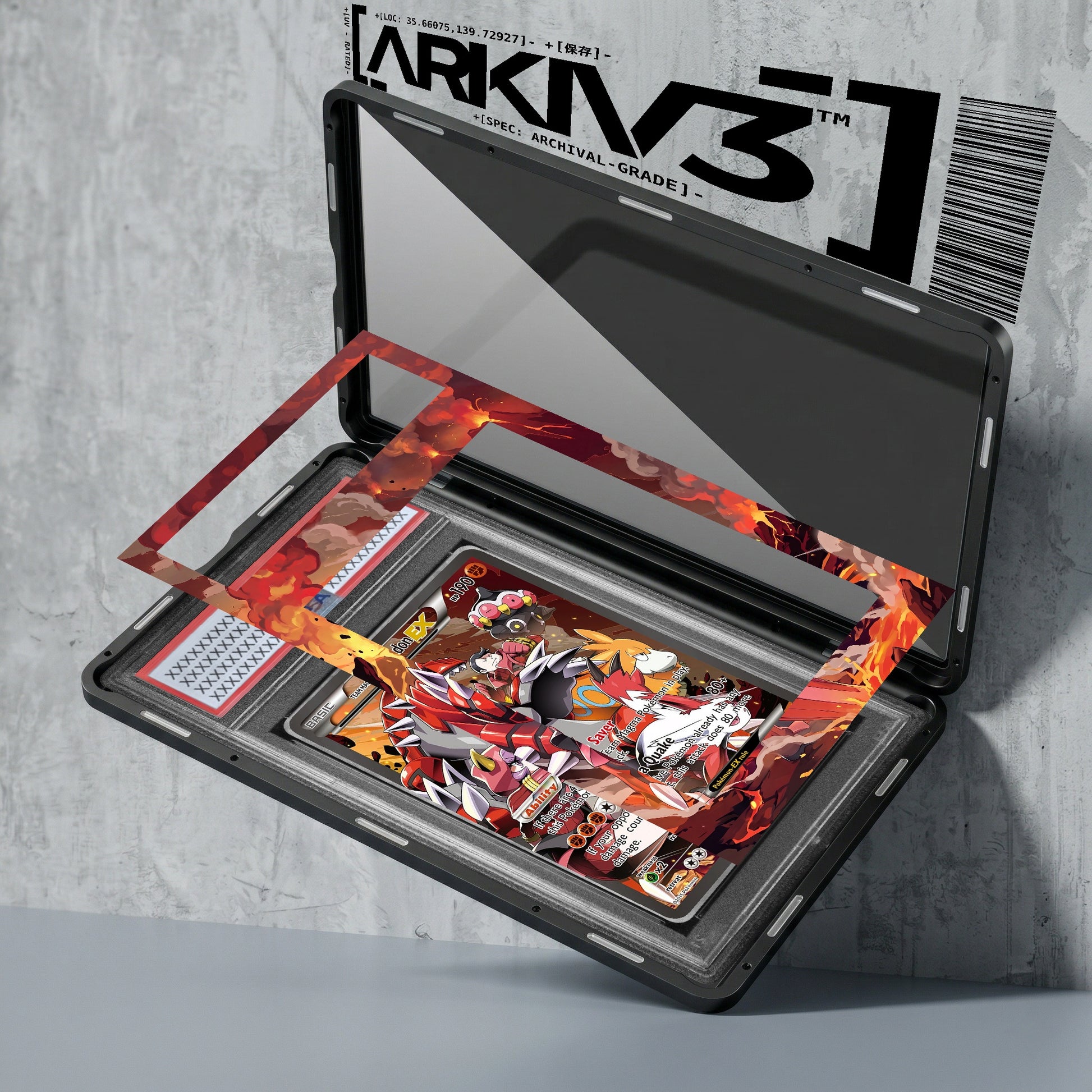 ARKIV3 PSA graded exploded mockup