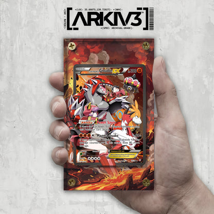 [UNIT: 15/34] // Team Magma's Groudon-EX Extended Art Display Case - Raw