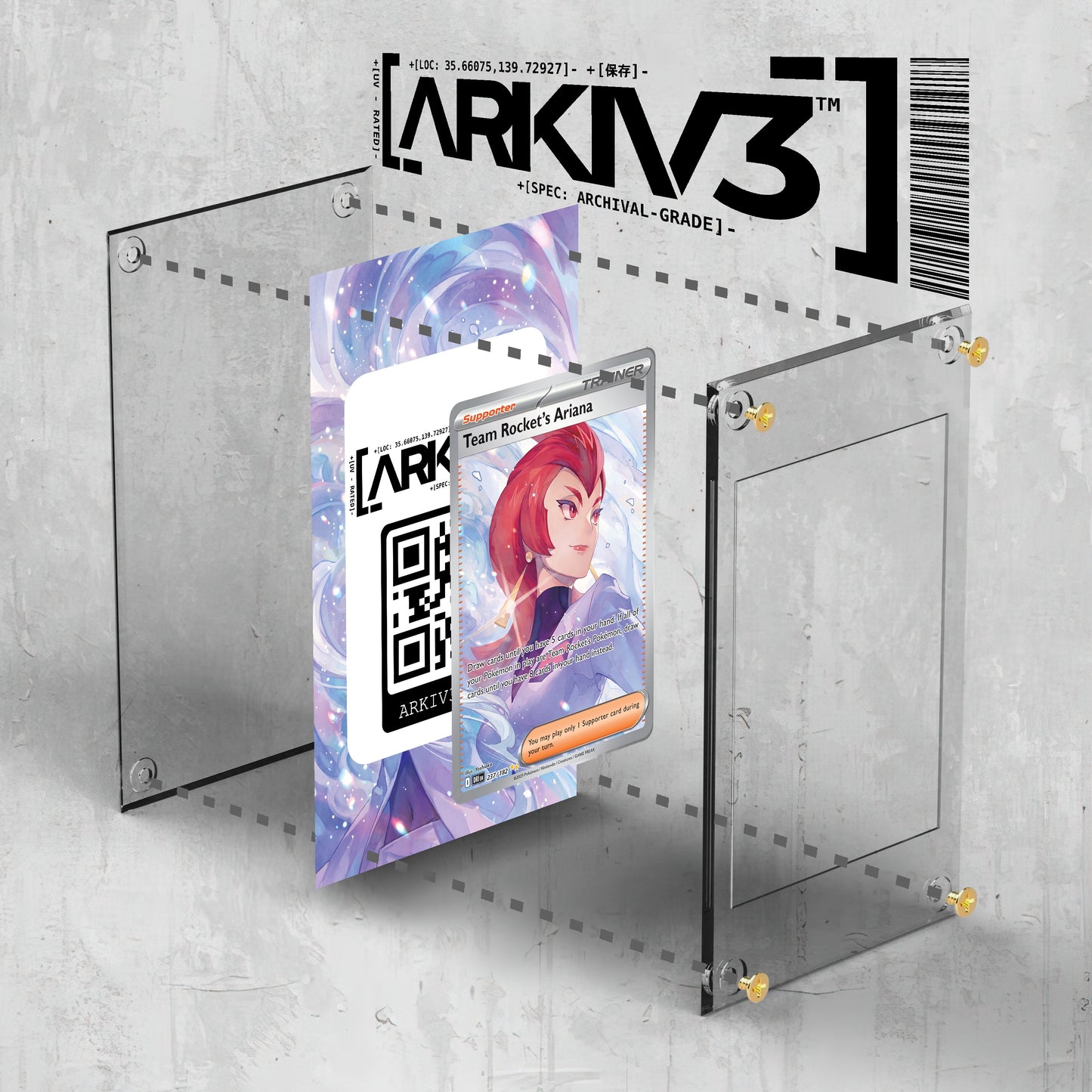 [UNIT: 237/182] // Team Rocket's Ariana Extended Art Display Case - Raw
