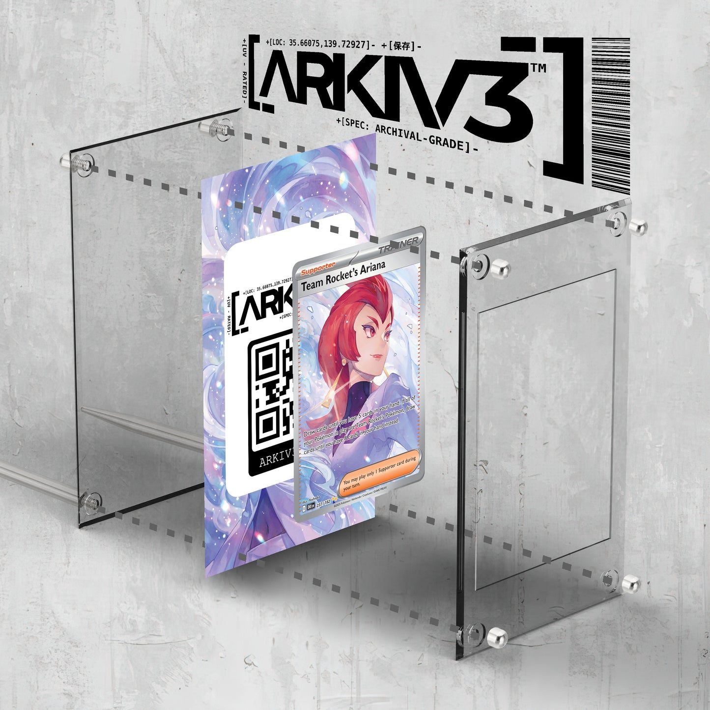 [UNIT: 237/182] // Team Rocket's Ariana Extended Art Display Case - Raw