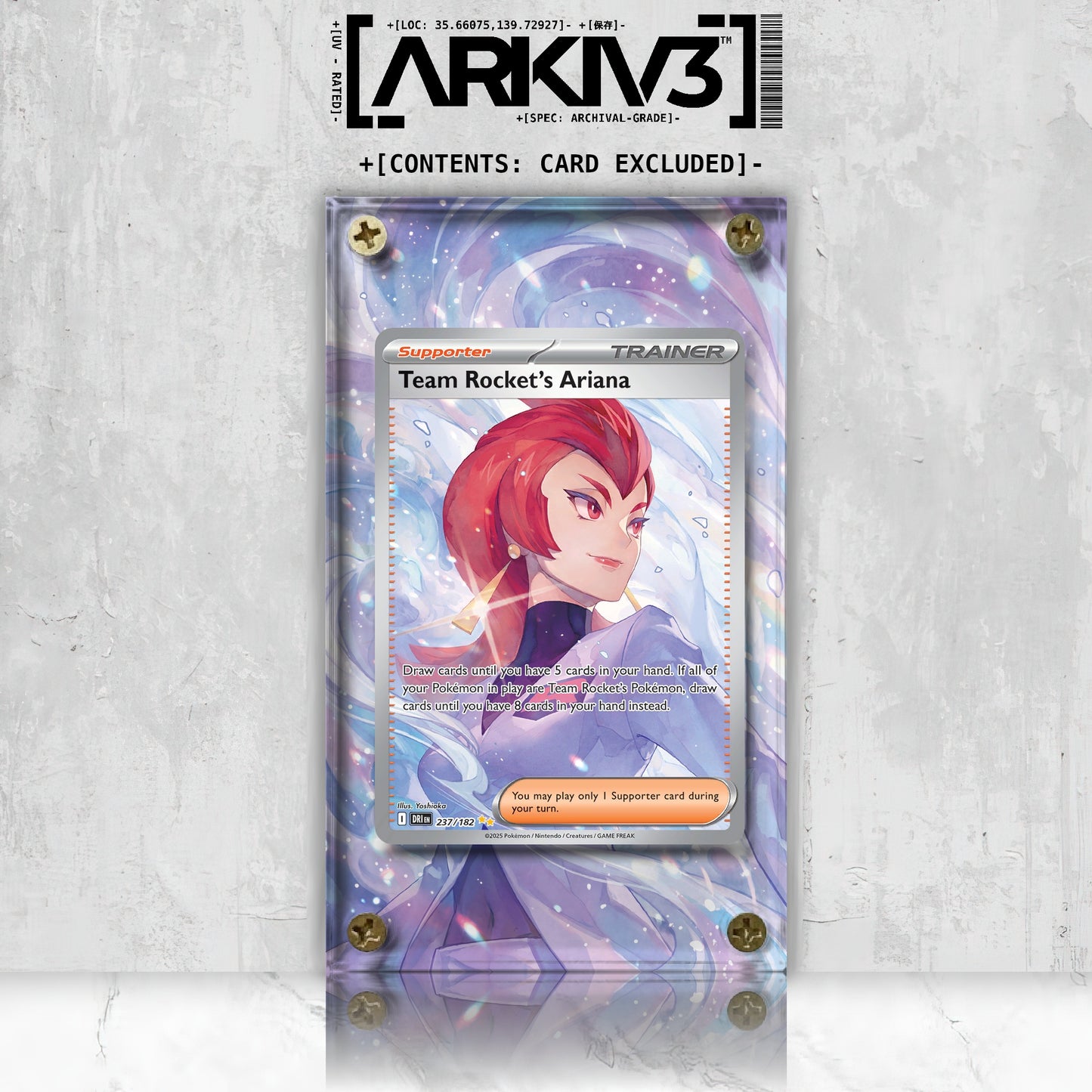 [UNIT: 237/182] // Team Rocket's Ariana Extended Art Display Case - Raw
