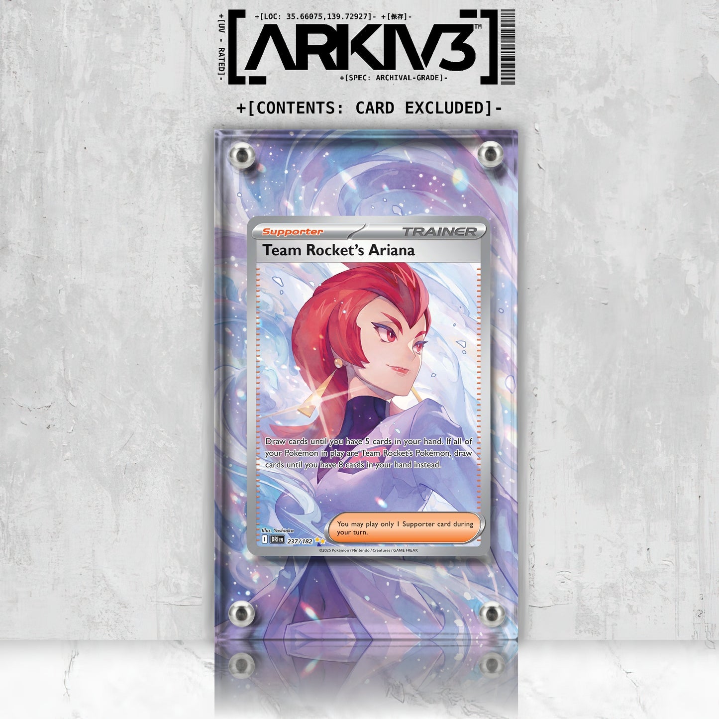 [UNIT: 237/182] // Team Rocket's Ariana Extended Art Display Case - Raw
