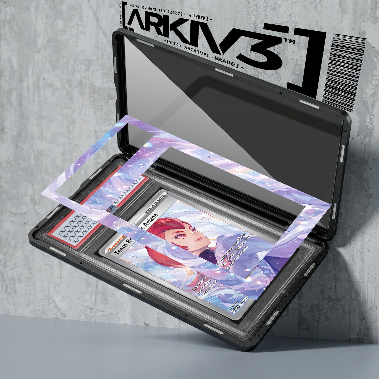 ARKIV3 PSA graded exploded mockup
