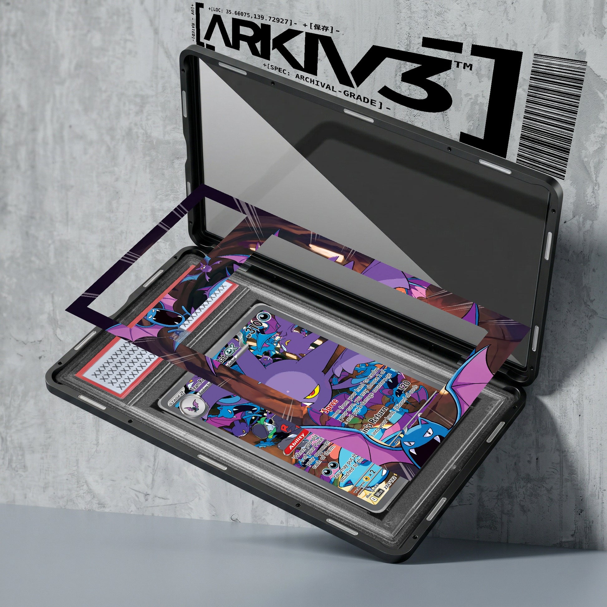 ARKIV3 PSA graded exploded mockup