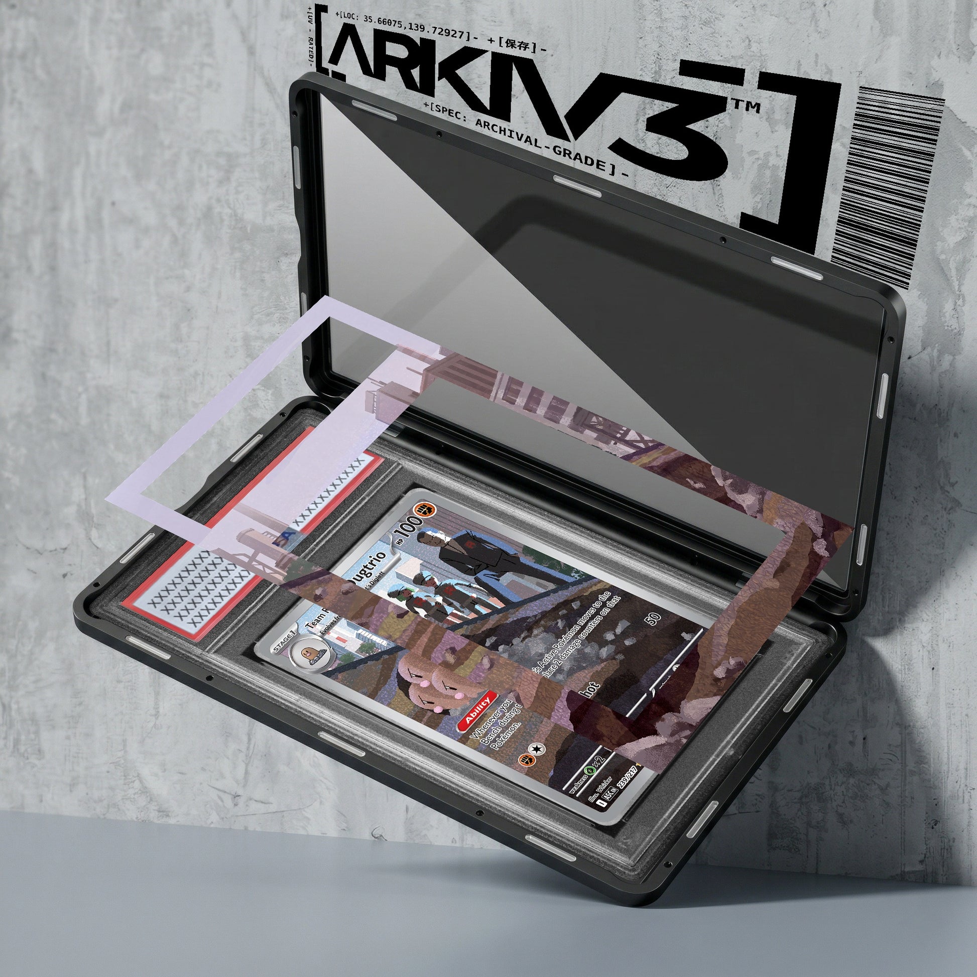 ARKIV3 PSA graded exploded mockup