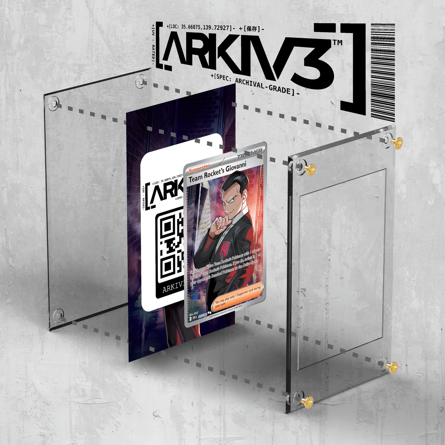 [UNIT: 225/182] // Team Rocket's Giovanni Extended Art Display Case - Raw