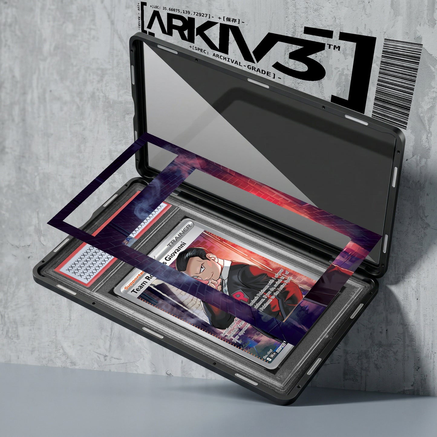 ARKIV3 PSA graded exploded mockup