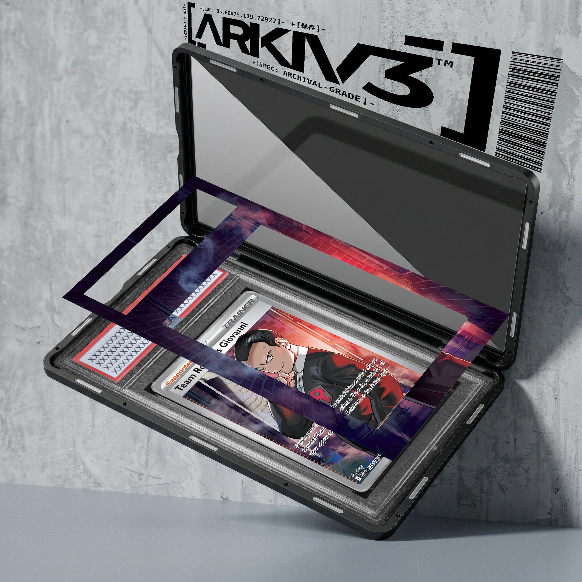 ARKIV3 PSA graded exploded mockup