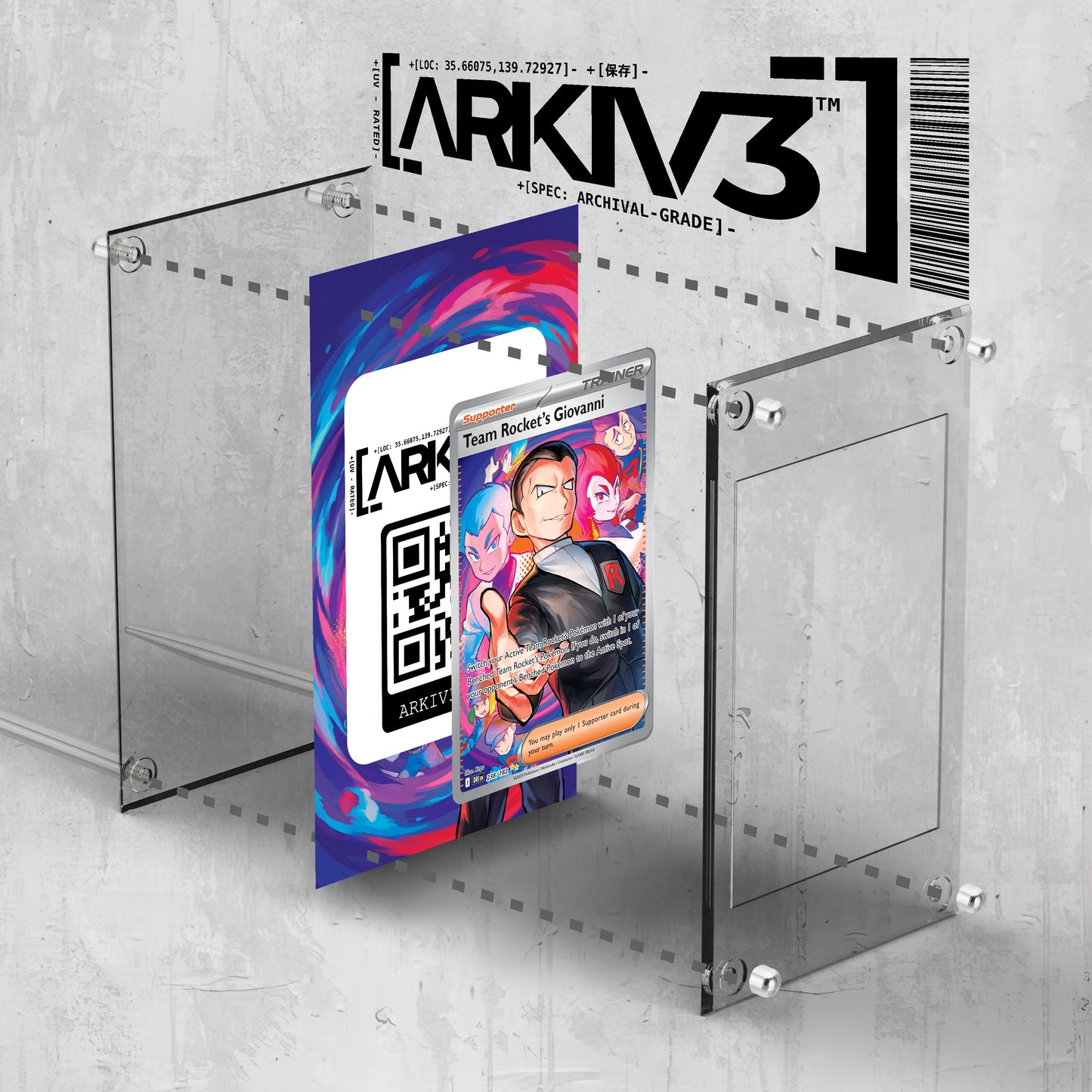 [UNIT: 238/182] // Team Rocket's Giovanni Extended Art Display Case - Raw