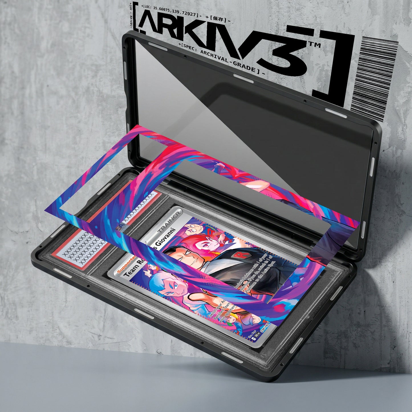 ARKIV3 PSA graded exploded mockup