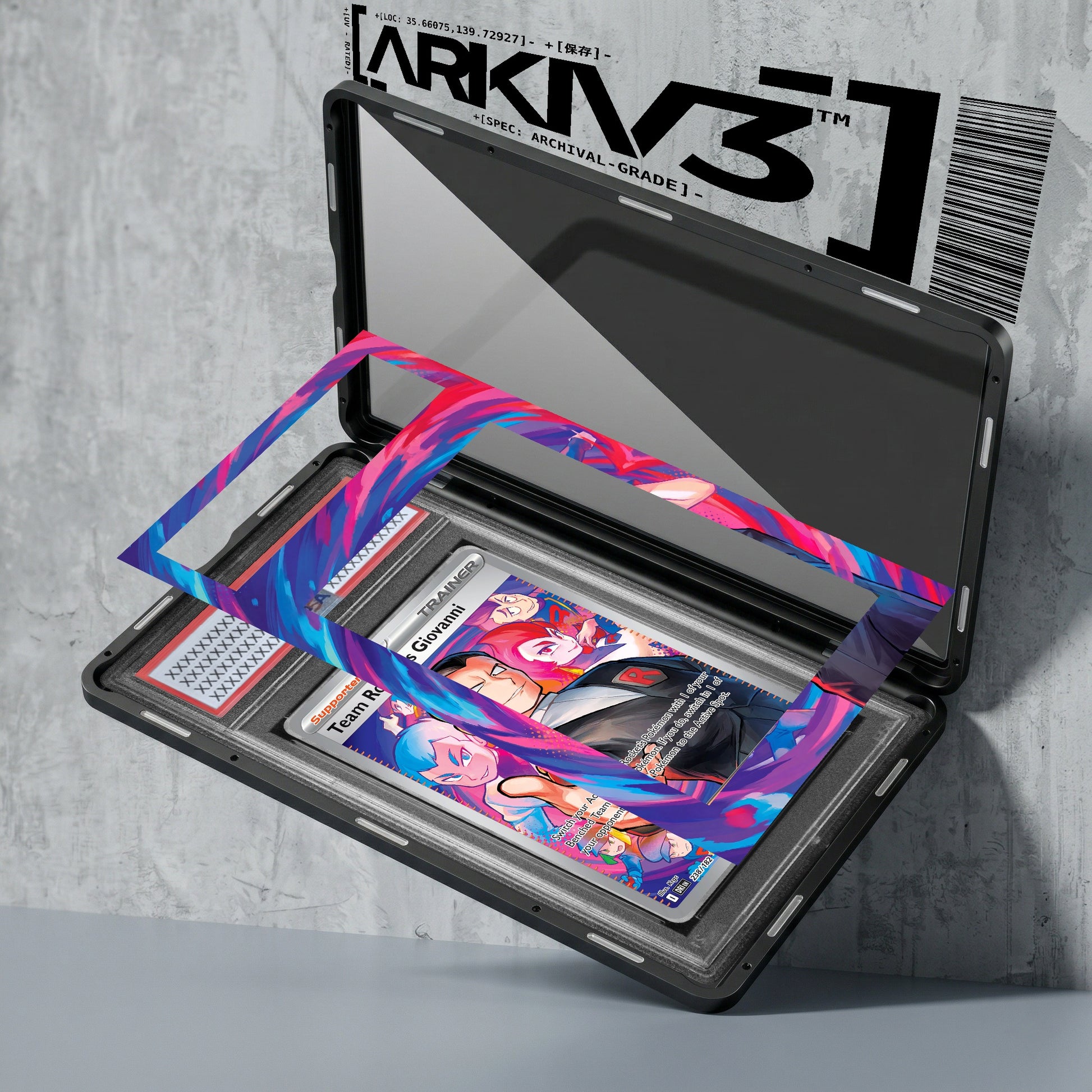 ARKIV3 PSA graded exploded mockup