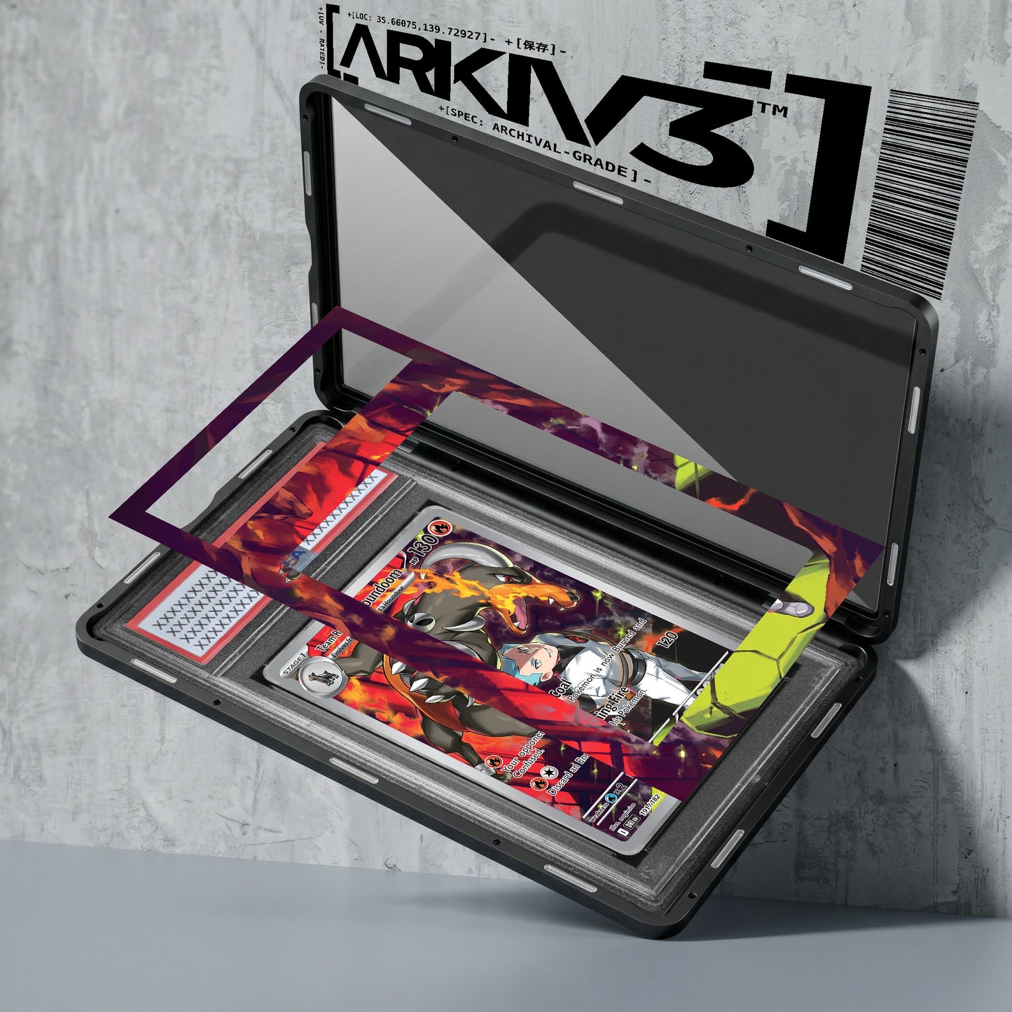 ARKIV3 PSA graded exploded mockup