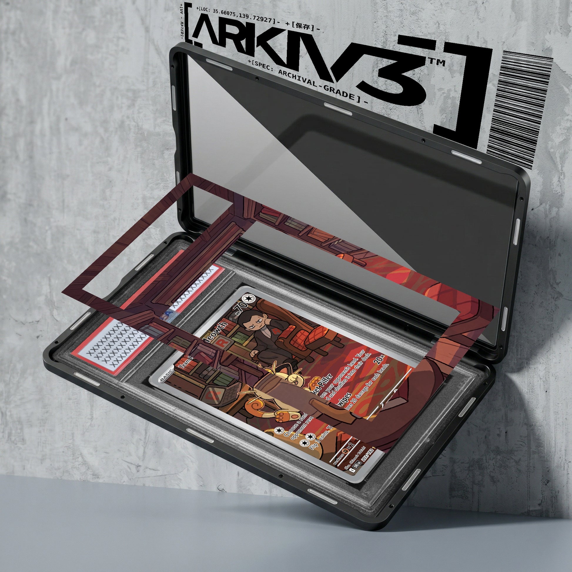 ARKIV3 PSA graded exploded mockup