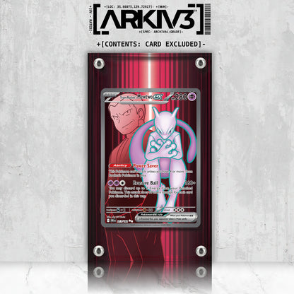 [UNIT: 213/182] // Team Rocket's Mewtwo ex Extended Art Display Case - Raw