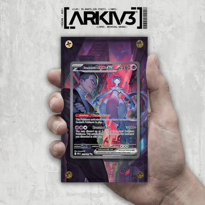 [UNIT: 231/182] // Team Rocket's Mewtwo ex Extended Art Display Case - Raw