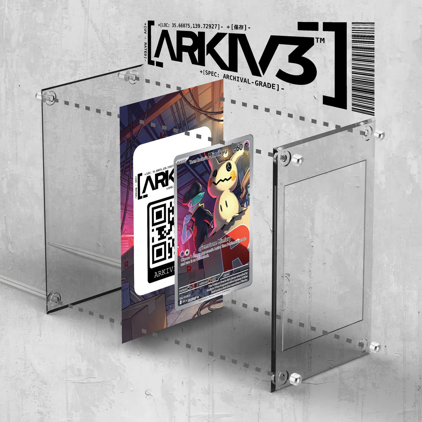 [UNIT: 238/217] // Team Rocket's Mimikyu Extended Art Display Case - Raw
