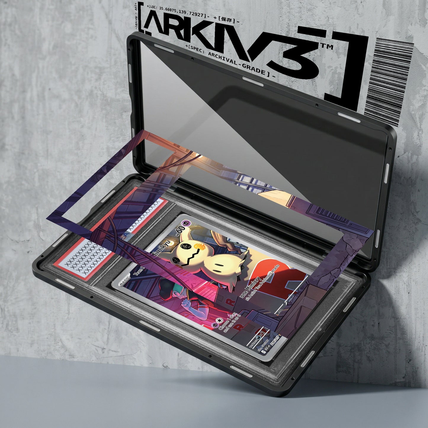 ARKIV3 PSA graded exploded mockup