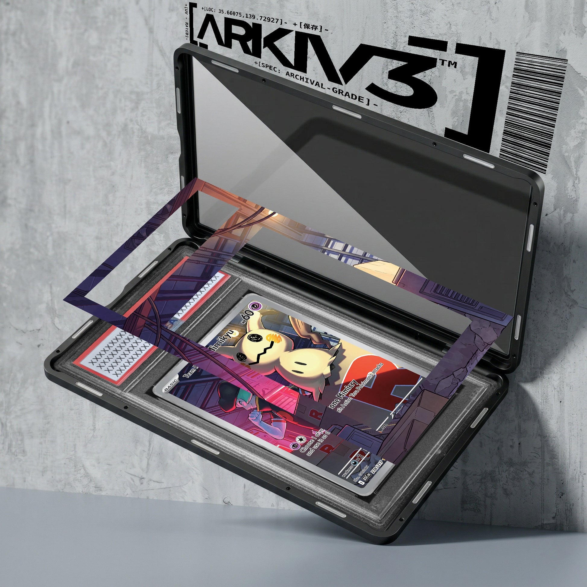 ARKIV3 PSA graded exploded mockup