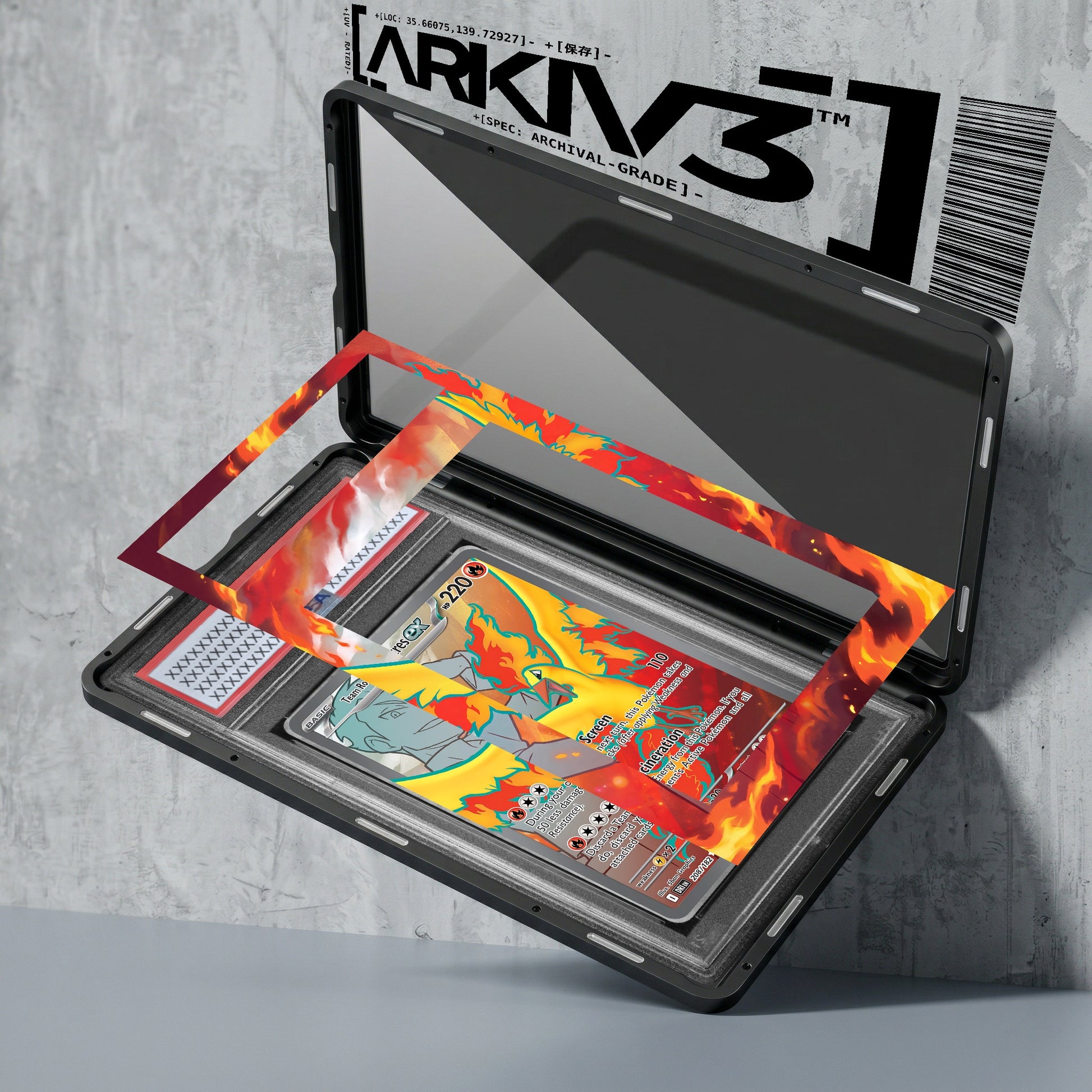 ARKIV3 PSA graded exploded mockup