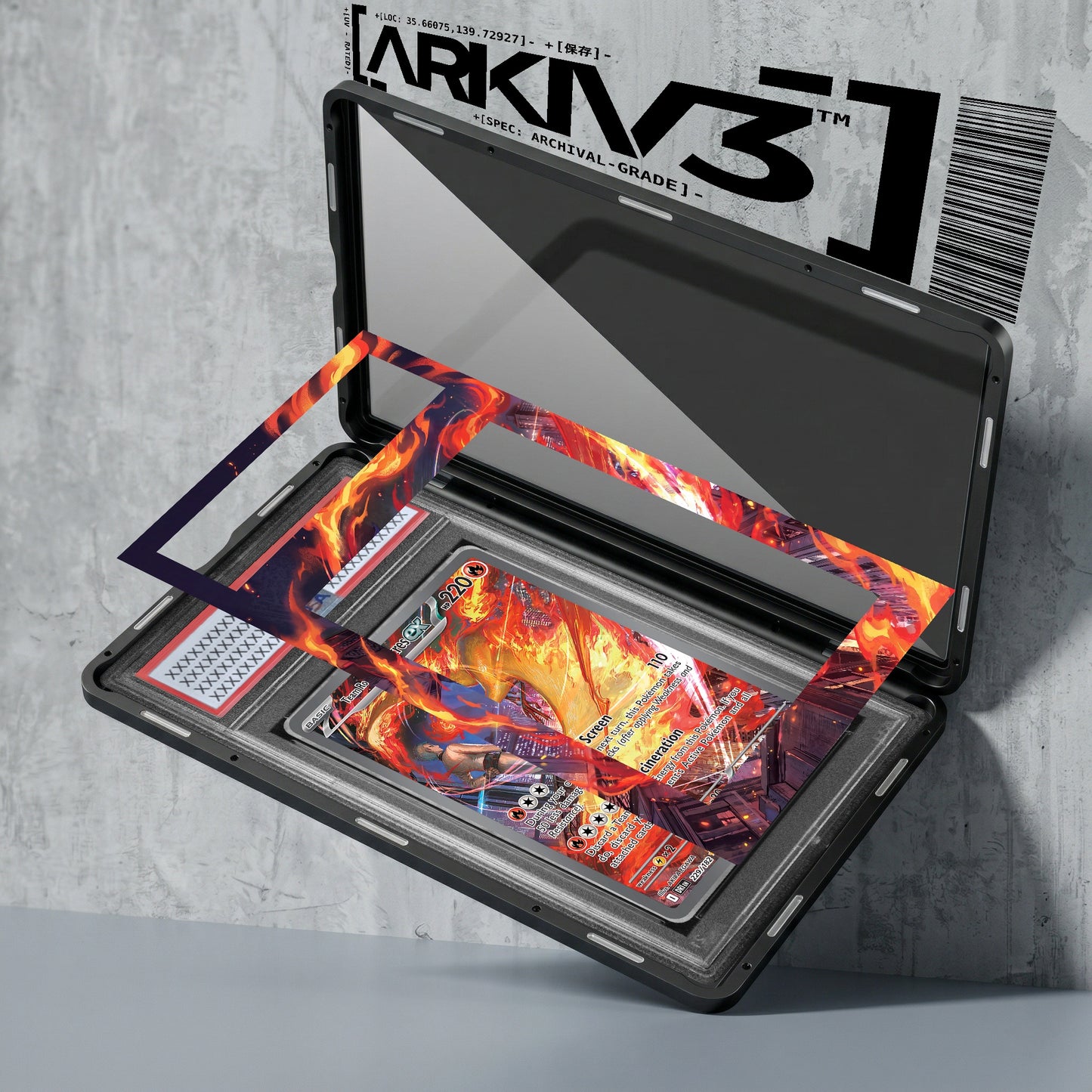 ARKIV3 PSA graded exploded mockup