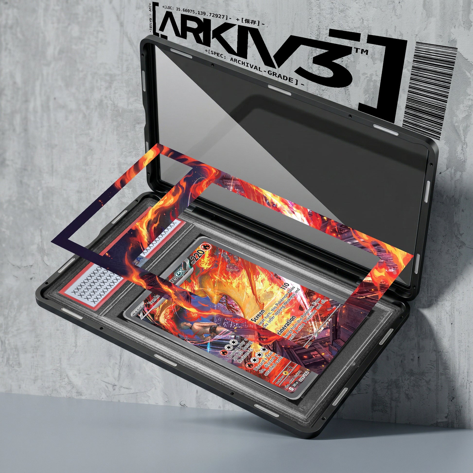 ARKIV3 PSA graded exploded mockup