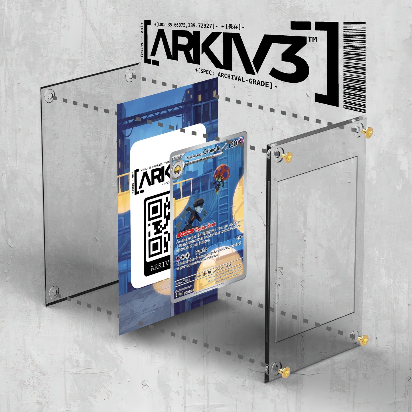 [UNIT: 198/182] // Team Rocket's Orbeetle Extended Art Display Case - Raw