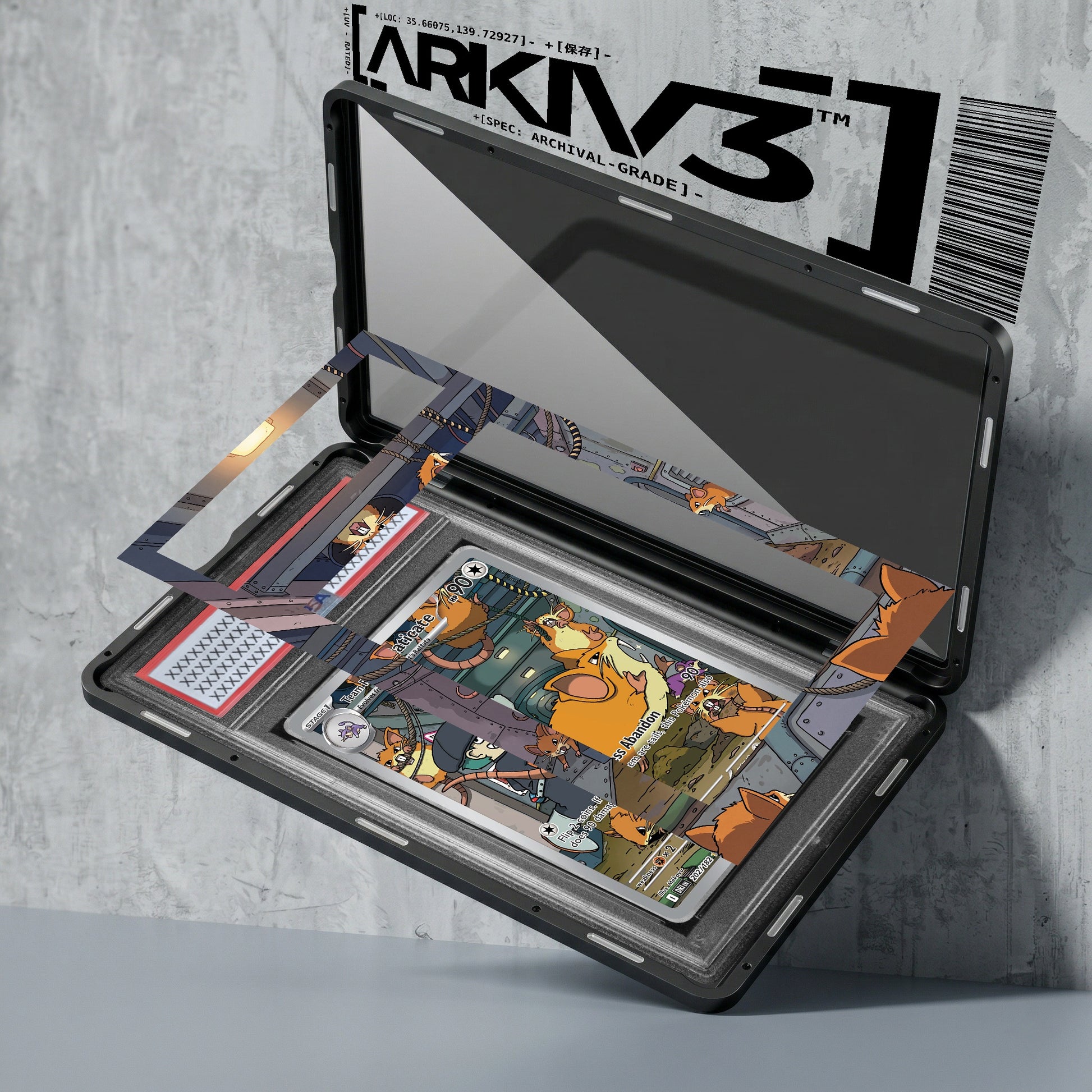 ARKIV3 PSA graded exploded mockup
