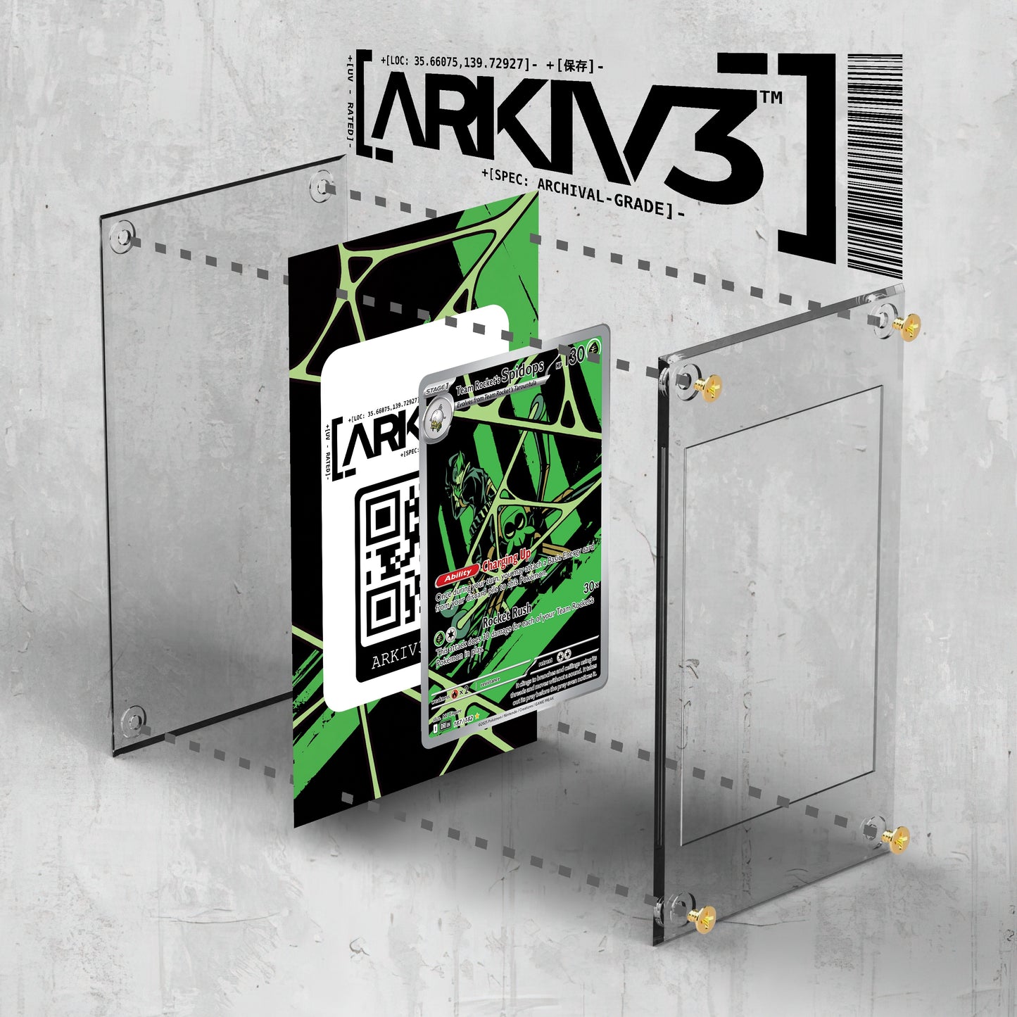 [UNIT: 187/182] // Team Rocket's Spidops Extended Art Display Case - Raw