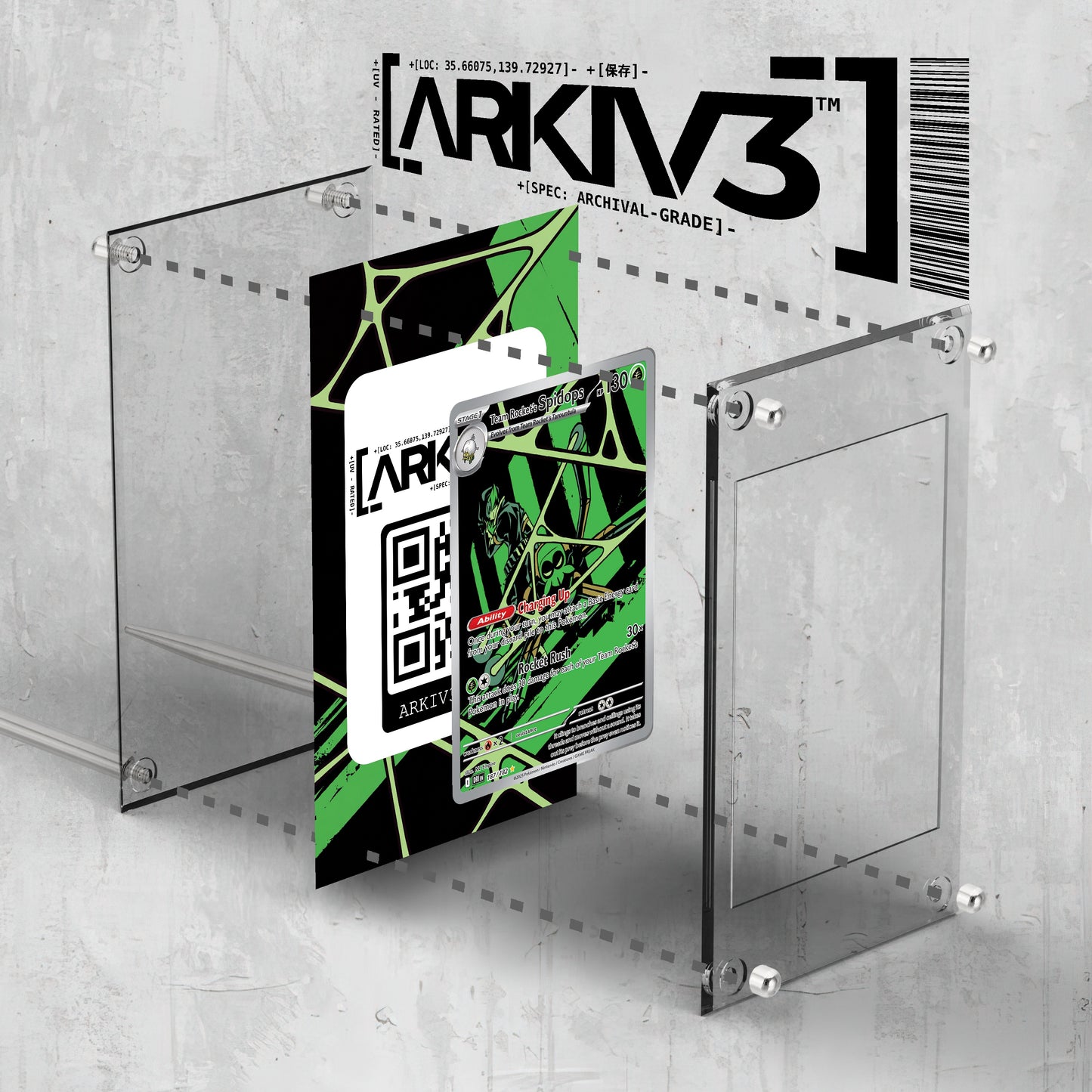 [UNIT: 187/182] // Team Rocket's Spidops Extended Art Display Case - Raw