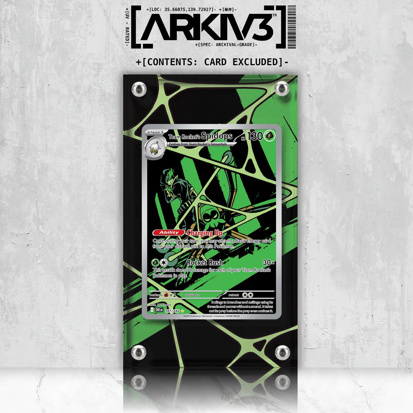 [UNIT: 187/182] // Team Rocket's Spidops Extended Art Display Case - Raw