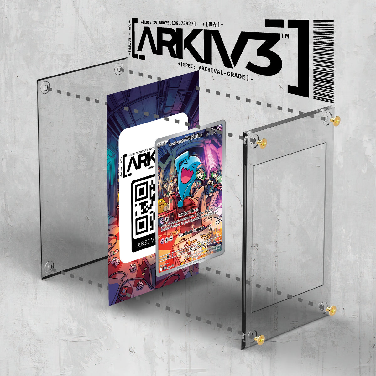 [UNIT: 203] // Team Rocket's Wobbuffet Extended Art Display Case - Raw