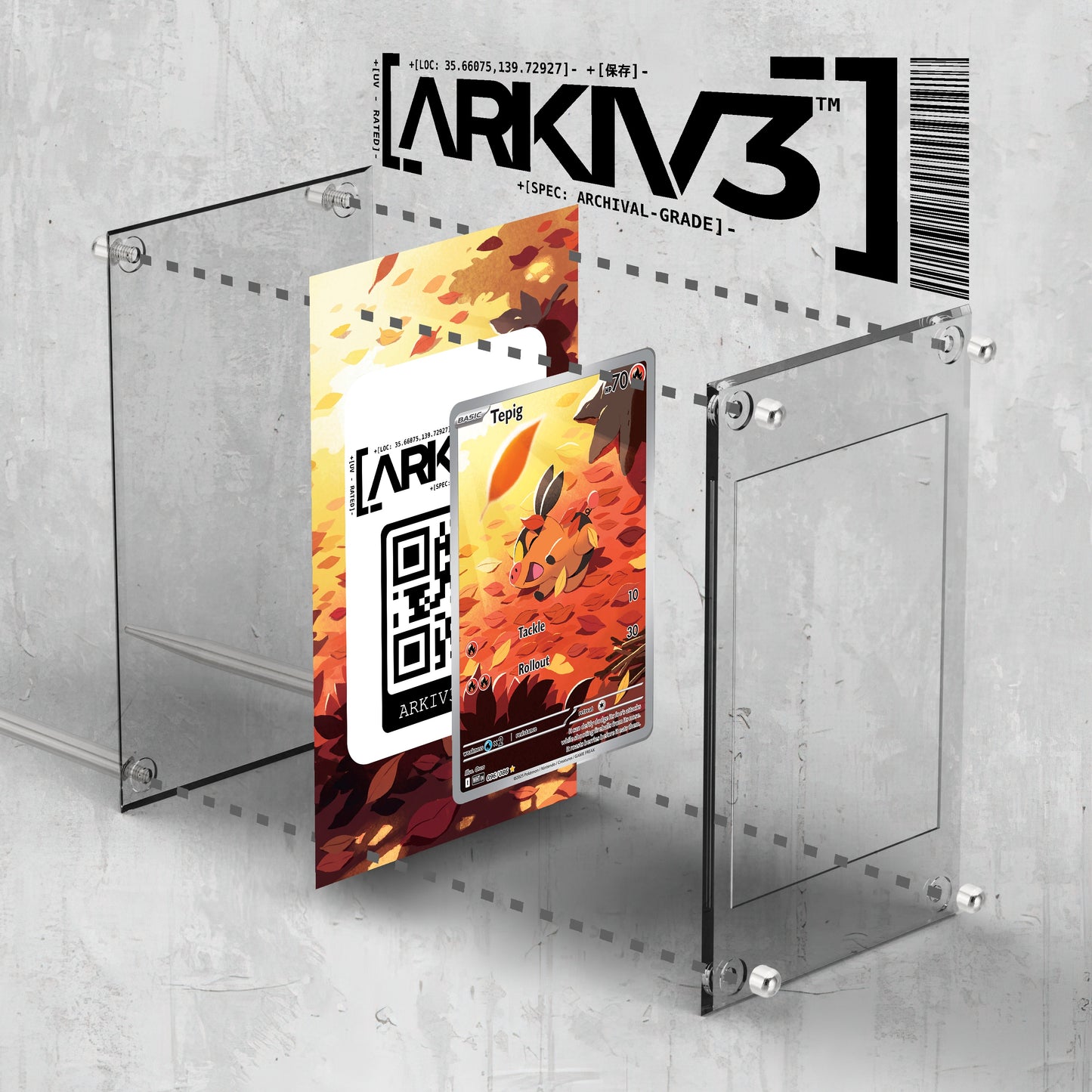 [UNIT: 96/86] // Tepig Extended Art Display Case - Raw
