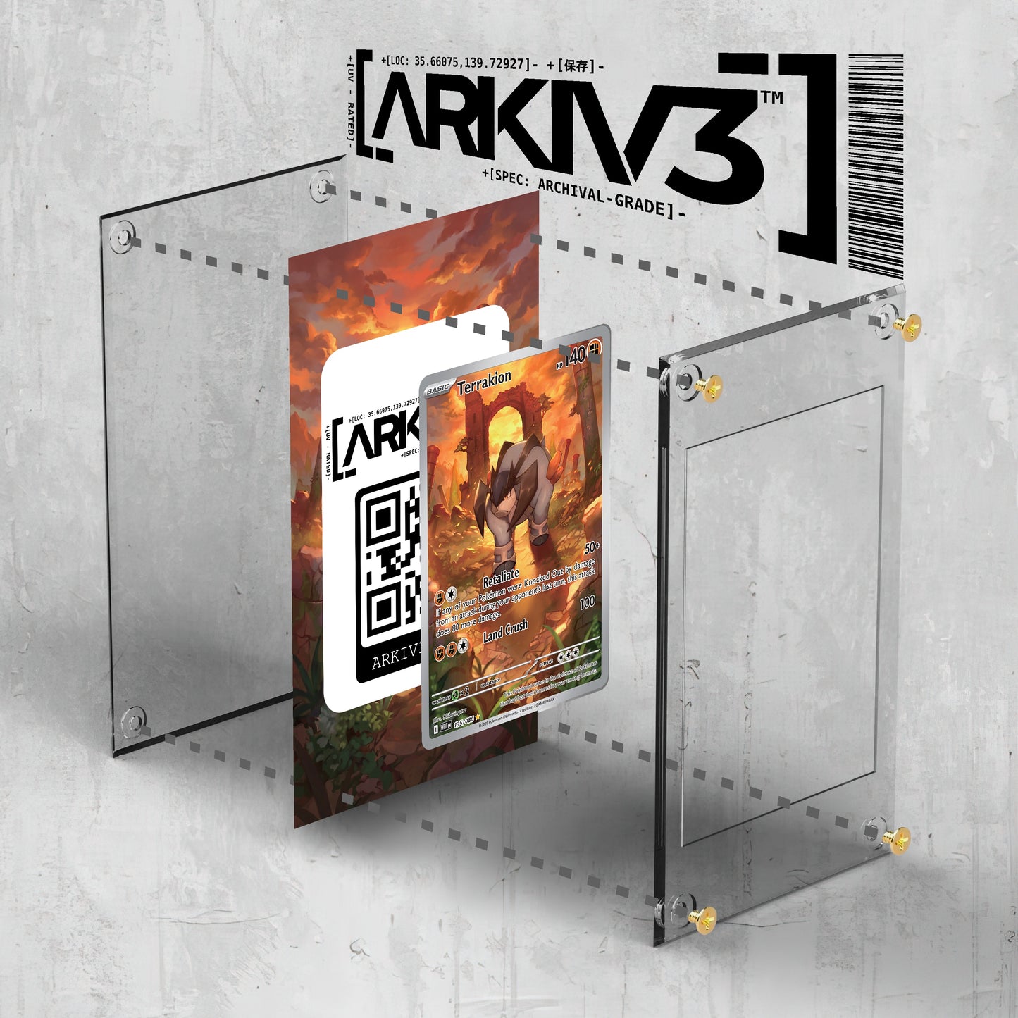 [UNIT: 135/86] // Terrakion Extended Art Display Case - Raw