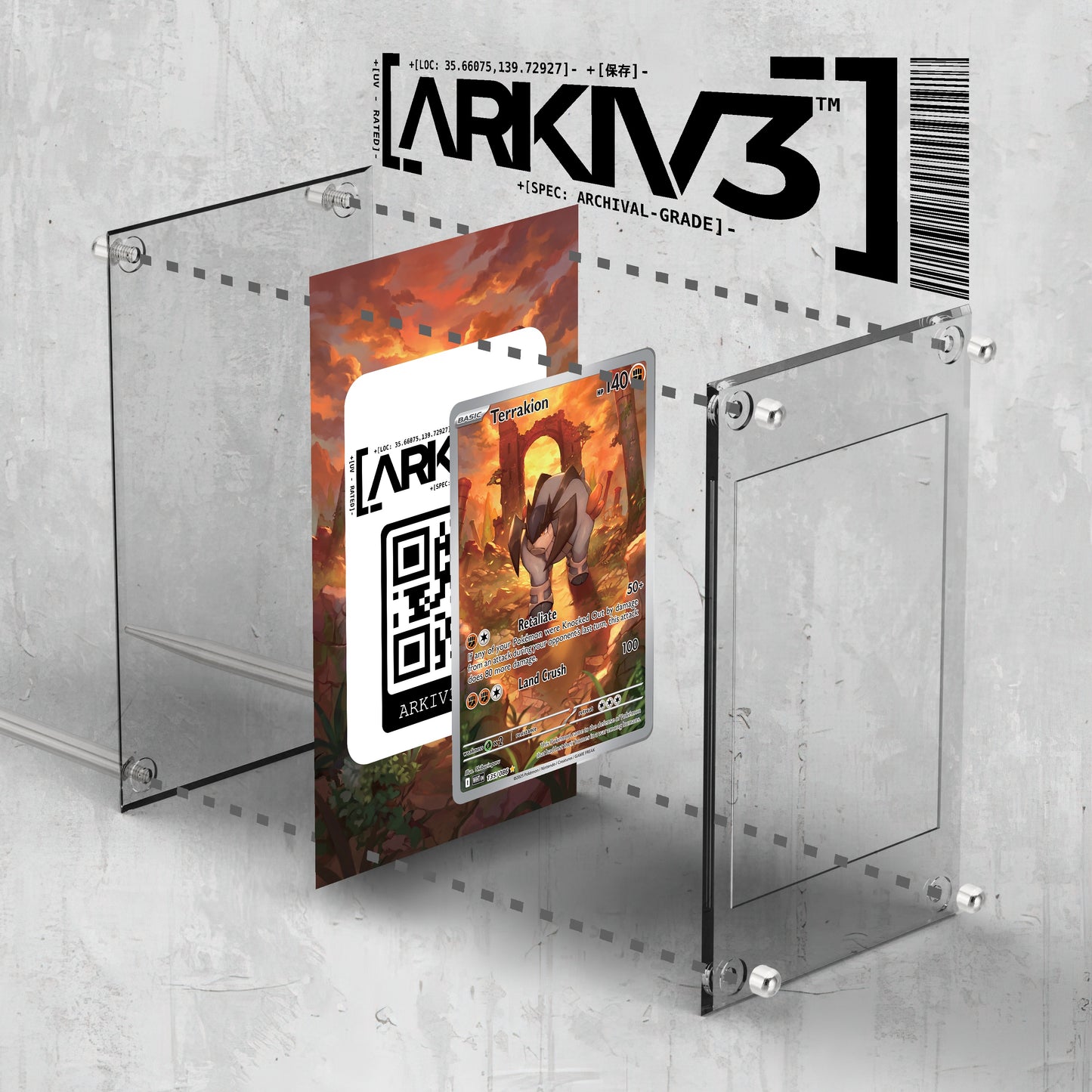 [UNIT: 135/86] // Terrakion Extended Art Display Case - Raw