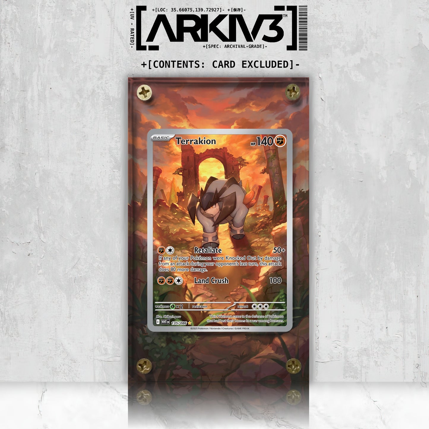 [UNIT: 135/86] // Terrakion Extended Art Display Case - Raw
