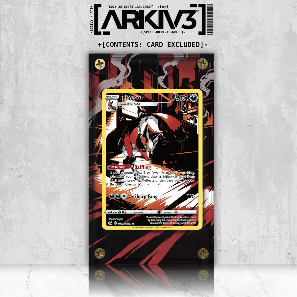[UNIT: GG17/70] // Thievul Extended Art Display Case - Raw