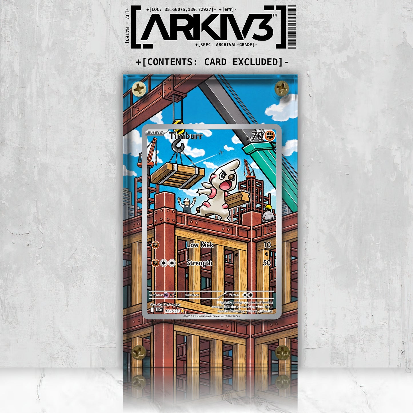 [UNIT: 125/86] // Timburr Extended Art Display Case - Raw