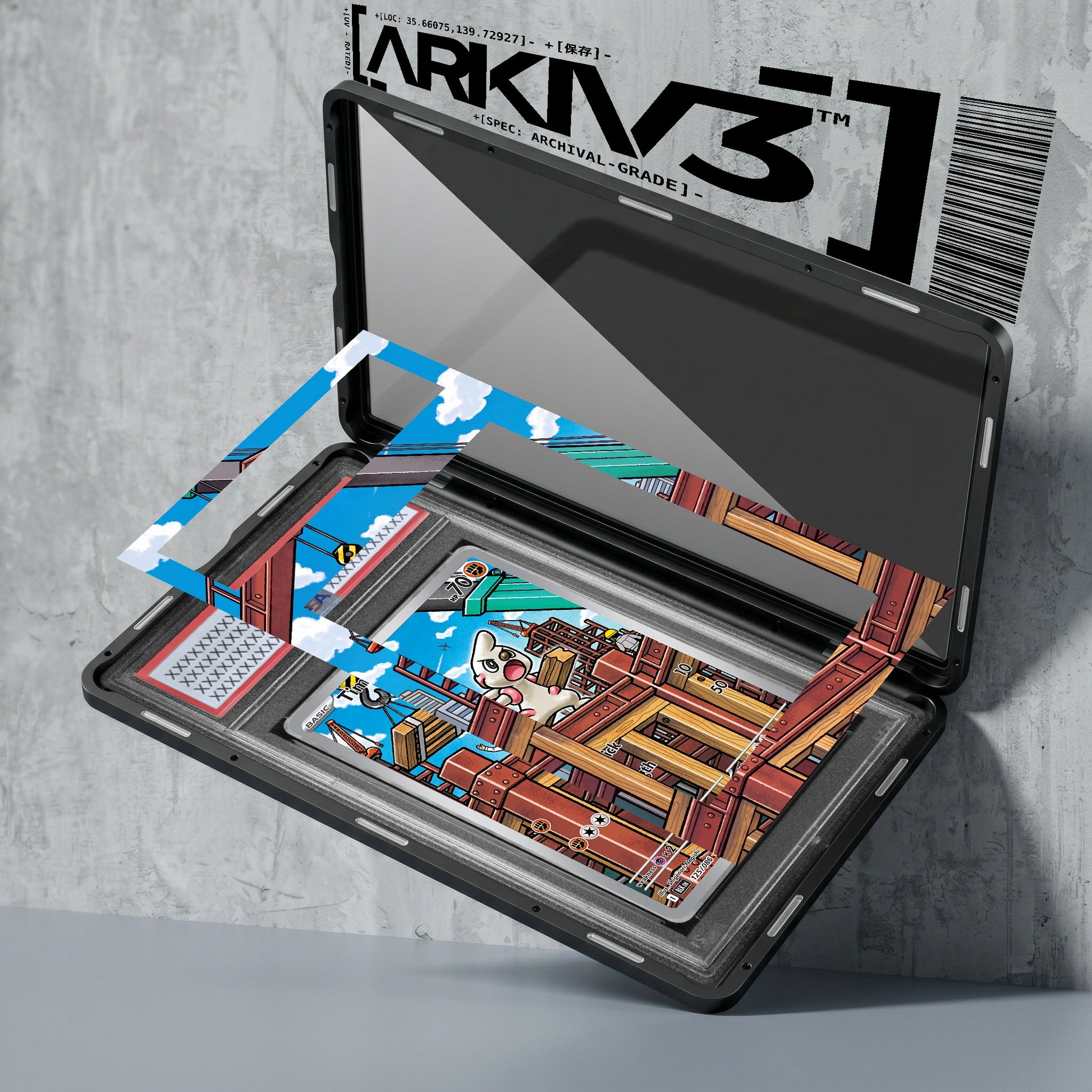ARKIV3 PSA graded exploded mockup