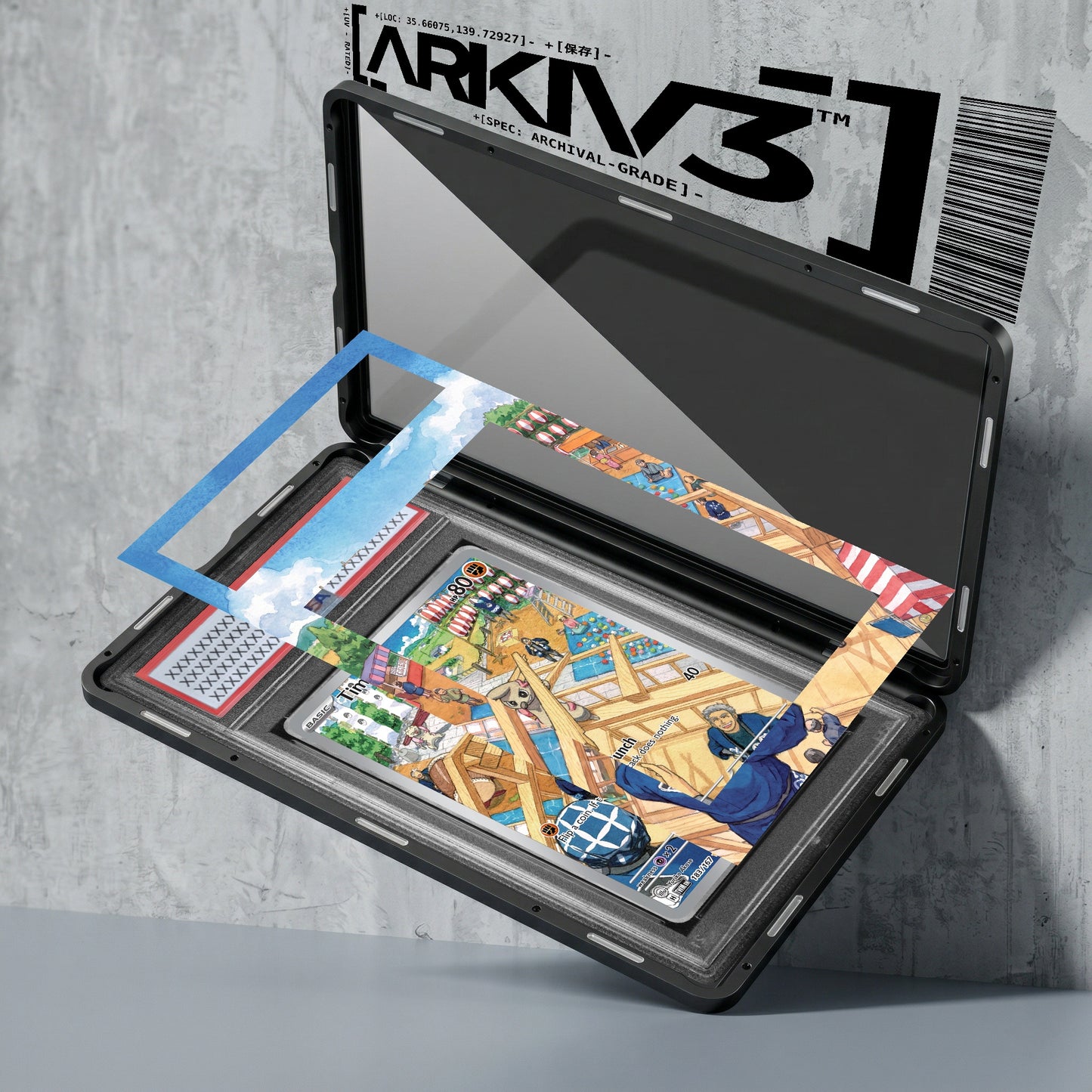ARKIV3 PSA graded exploded mockup