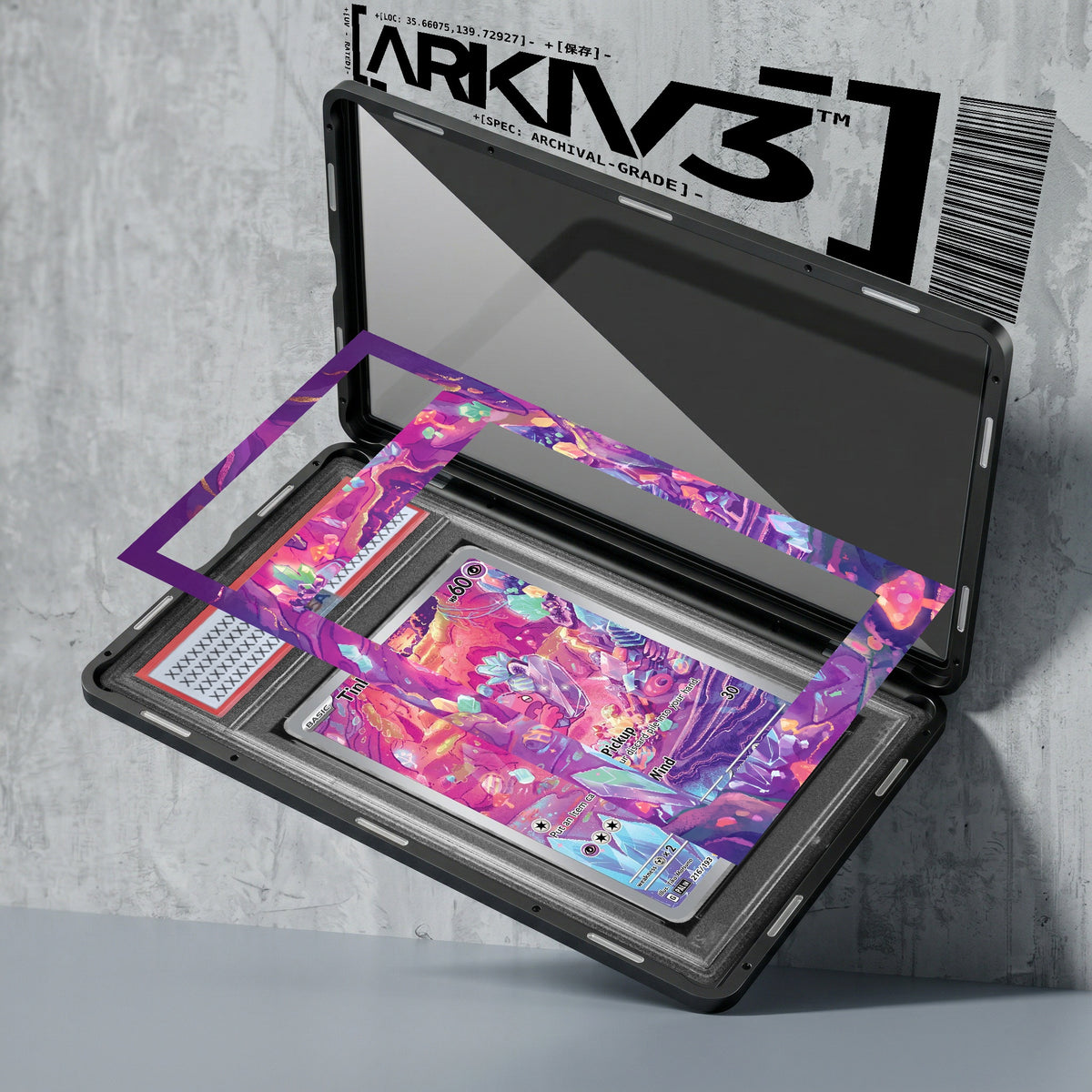 ARKIV3 PSA graded exploded mockup